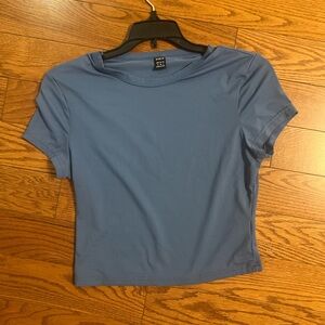 SHEIN Dusty Blue Short Sleeve Tee